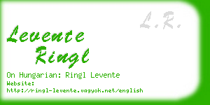 levente ringl business card